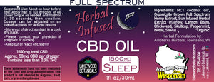 For Sleep: Herbal Infused Full Spectrum CBD Oil Tincture